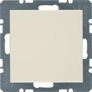 Berker 10098982 Wall Plate and Switch Cover, White, Metal