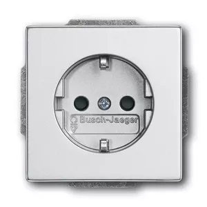 Kontaktligzda Busch-Jaeger 2011-0-3798 CEE 7/3 2P+E 16 A 250 V Sudraba, 63×41 mm