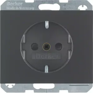 Розетка Berker 47357006 SCHUKO, антрацит, IP20, комплект 10 шт.