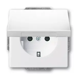 Socket-outlet CEE 7/3 Busch-Jaeger 20 EUK-84, 2P+E, 250 V, 16 A, white, 63×46 mm