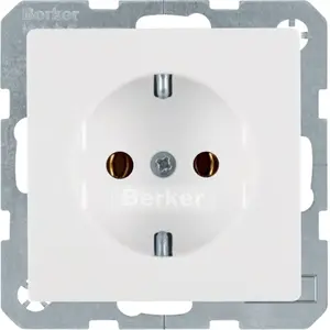 Socket outlet Type F berker 47436089, 16 A, 250 V, white, duroplast housing