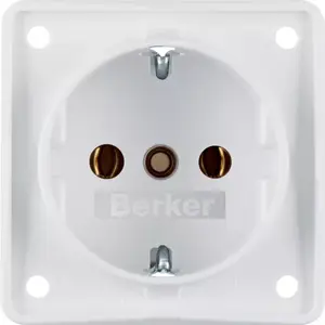 Встраиваемая розетка Berker 941852502, белый, IP44, 250В
