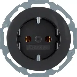 Berker 47452045 SCHUKO kontaktligzda melna 250V