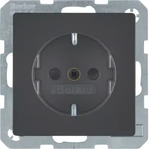 Berker 47236086 F tipa Schuko kontaktligzda, antracīta krāsā, 16A 250V