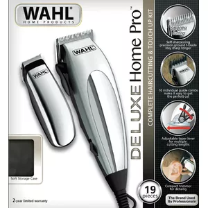 Matu trimmeris Wahl 79305-1316 — tīkla darbināms precīzijas trimmeris 3–25 mm, sudraba, ar barberu komplektu