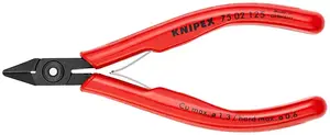 Ручные ножницы для кабеля Knipex KP-7502125, длина 125 мм, красные пластиково-стальные ручки
