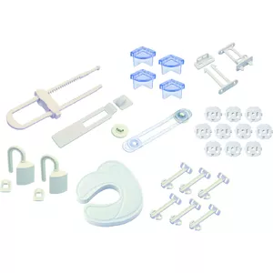 Child safety lock set Olympia 98535, 28 pieces, transparent and white, 260 g