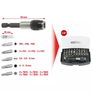 Screwdriver Bit KS Tools 911.2060 32 pc(s)