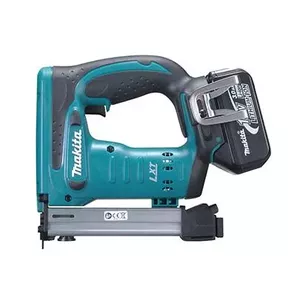 Степлер Makita DST221Z аккумуляторный 18 В, магазин 98 скоб, ширина скобы 10–22 мм, вес 2.4 кг