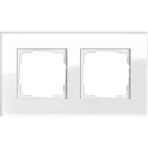Rāmis GIRA Esprit Glas White — bezskrūvju stikla dizains, 95×166×9,85 mm