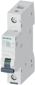 Siemens 5SL6116-6 automātiskais slēdzis, 1-polu, B raksturlīkne, 16A, 6kA