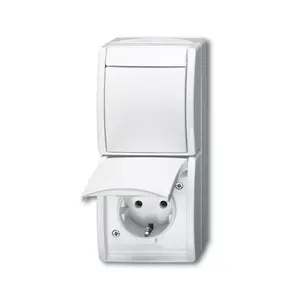 Socket outlet Busch-Jaeger 2601/6/20 EW-54 CEE 7/3 2P+E 16A 250V IP44 White