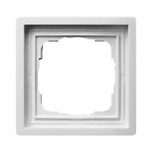 Sienas plāksne / slēdža vāciņš Gira 0211112, bez skrūvēm, balts, 83.3×83.3 mm, biezums 10.6 mm