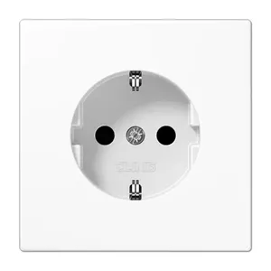 Розетка Type F jung LS 1520 WW — 250 В, 16 А, белая, дуропласт, 70×70 мм