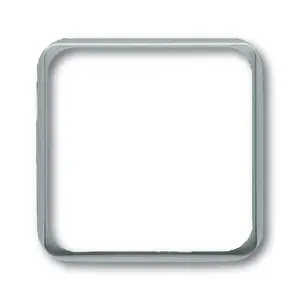 Wall plate / switch cover by busch jaeger model 1726-0-0181, grey, glossy, 50×50 mm