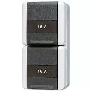 Outlet box JUNG 822 NAW Type F, recessed mounting, 75×151×58 mm