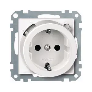 Outlet box Merten 233819 Type F, white, flush-mount junction box for Type F sockets