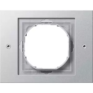 Wall plate frame GIRA TX_44 Aluminium — thermoplastic, 110×86 mm, thickness 1.63 cm