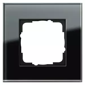 GIRA Esprit Glas Black — Screwless Glass Faceplate, 1-gang, Black