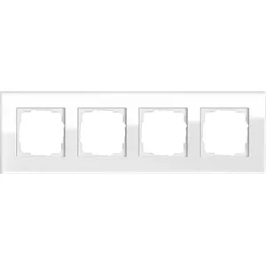 Gira Esprit Glas White stikla pārsega panelis slēdzim, bezskrūvju, 95×308×9,85 mm