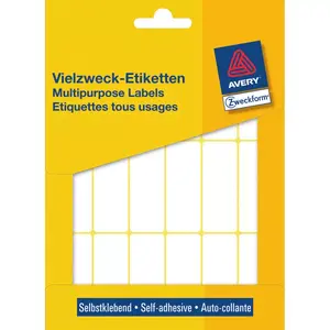 Avery Zweckform Manual Labels White Rounded Rectangle 50 x 19 mm 486 Pieces