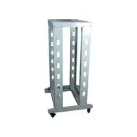 Freestanding rack cabinet ALLNET ALL-SRB6632GRAU — 400 kg capacity, castor wheels, grey