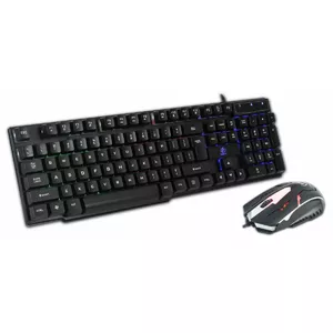 Wired gaming keyboard and mouse set Rebeltec OPPRESSOR AKKSGKLAREB00003 with RGB lighting and ergonomic design