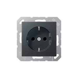 Socket-outlet Jung A 1520 BFKI ANM CEE 7/3, 250 V, 16 A, Anthracite, thermoplastic