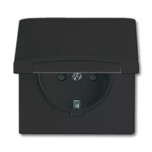 Busch-Jaeger 2064-0-0295 CEE 7/3 kontaktligzda 2P+E IP44 melna