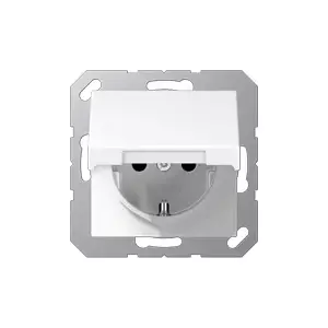 Rozete Jung A 1520 KIKL WW CEE 7/3, 250 V, 16 A, balta, duroplasts