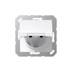 Розетка Jung A 1520 BFKL WW CEE 7/3, 250 В, 16 А, IP44, белая, термопластик