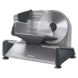 Electric food slicer SENCOR SFS 4050SS, 150 W, 190 mm stainless steel blade, adjustable slice 1–15 mm, removable carriage