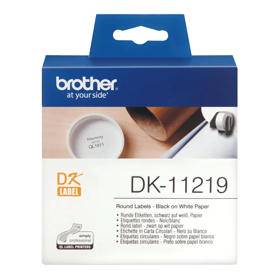 Brother DK-11219 Round Labels Photo 2