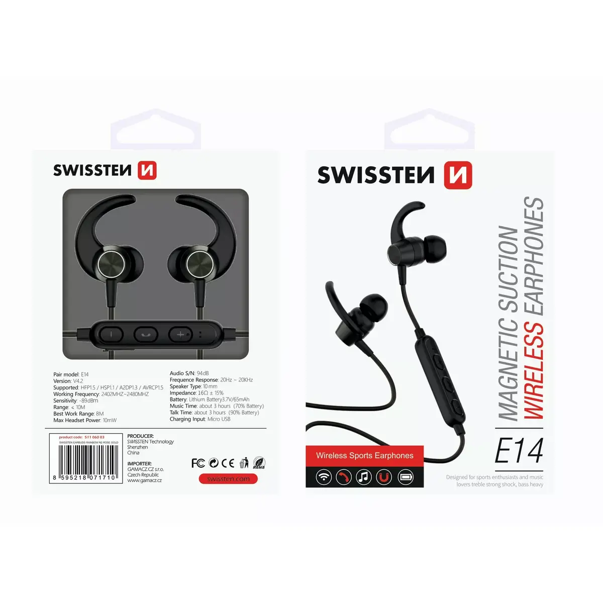 SWISSTEN Active Bluetooth 4.2 наушники Photo 2