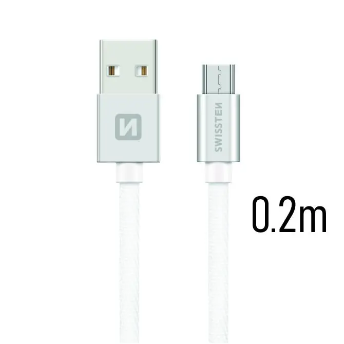 SWISSTEN Textile Micro USB datu un