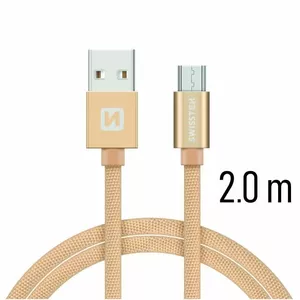 Swissten 71522304 USB cable 2 m USB A Micro-USB B Gold