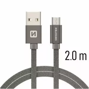 Swissten 71522302 USB cable 2 m USB A Micro-USB B Grey