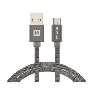 USB кабель Swissten 71522302 2 м USB A Micro-USB B Серый
