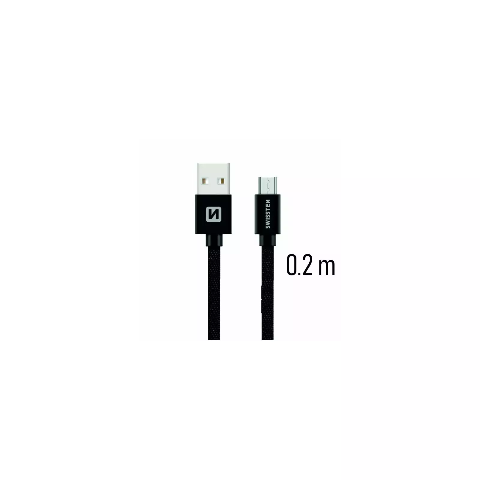 SWISSTEN SW-QU-MICR-USB-0.2-BK Photo 1