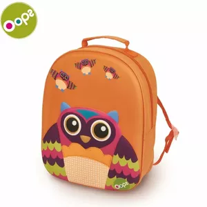 Oops Owl 3D Krāsaina mīksta bērnu mugursoma no 18m+ (24.5x31x11cm) Oranža 30007.12