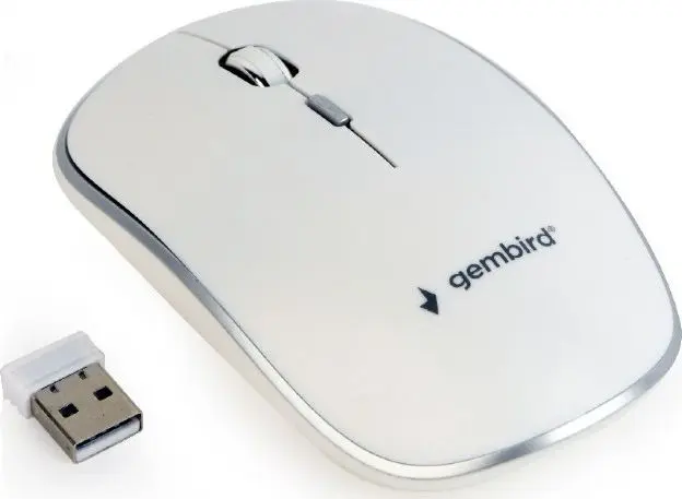 Bezvadu pele GEMBIRD MUSW-4B-01-W, ambidextrāla, optiskā