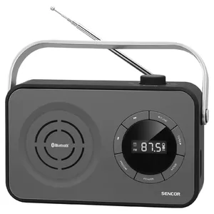 Portable radio SENCOR SRD 3200 B — digital tuner, FM, MP3, 1.2 W, LCD, 3.5 mm, black