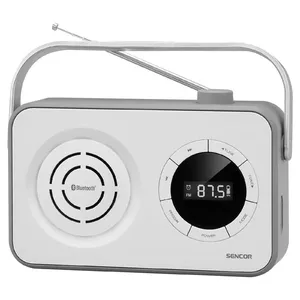 Portable radio SENCOR SRD 3200 W — FM, digital tuner, MP3, LCD, 1.2 W RMS, 3.5 mm, white