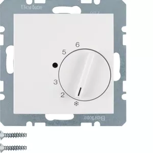 Thermostat rotary switch Berker 20268989, white, AC 250 V, 50–60 Hz
