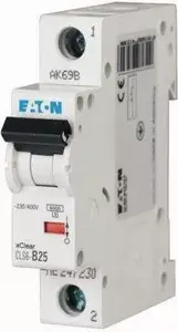 Eaton PL6-C6/1 Miniature Circuit Breaker, 1-Pole, 6A, 6kA
