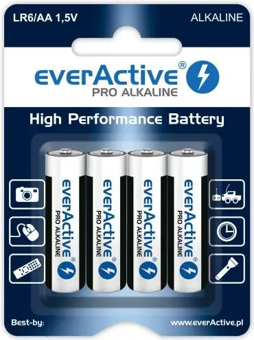 everActive AA 1,5 V LR64BLPA alkaliskās, 4 gab. Photo 2