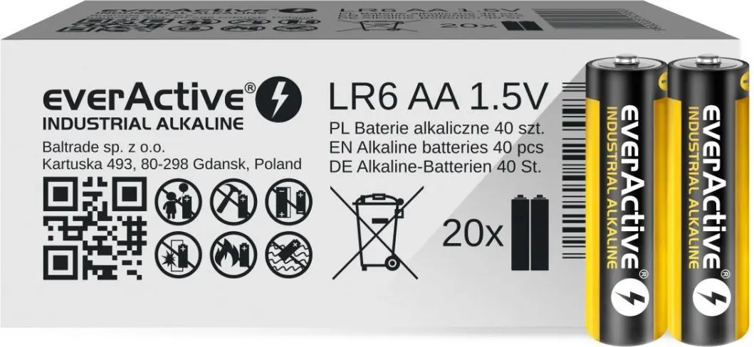 everActive EVLR6S2IK AA 1,5В щелочная — 40 шт. Photo 4