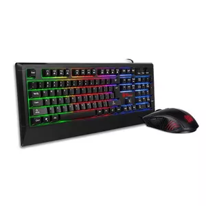 Tt eSPORTS Challenger Combo tastatūra Pele iekļauta USB Vācu Melns