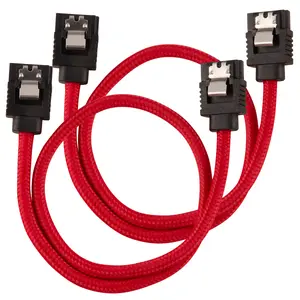 Corsair CC-8900250 SATA kabelis 0.3 m SATA III vīrietis/vīrietis melns un sarkans