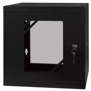 Rack cabinet Stalflex RC10-6U-300GB — 10" 6U 300 mm, glass door, black